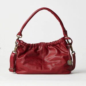 Like-new Wanderers Travel Co. The Cologne Wine Burgundy Leather Crossbody Bag